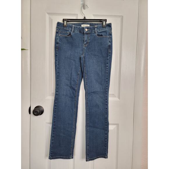 White House Black Market Slim Leg Blanc Jeans Size 2S - Picture 2 of 9